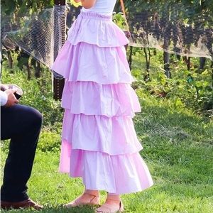 English Factory purple ruffle skirt size small